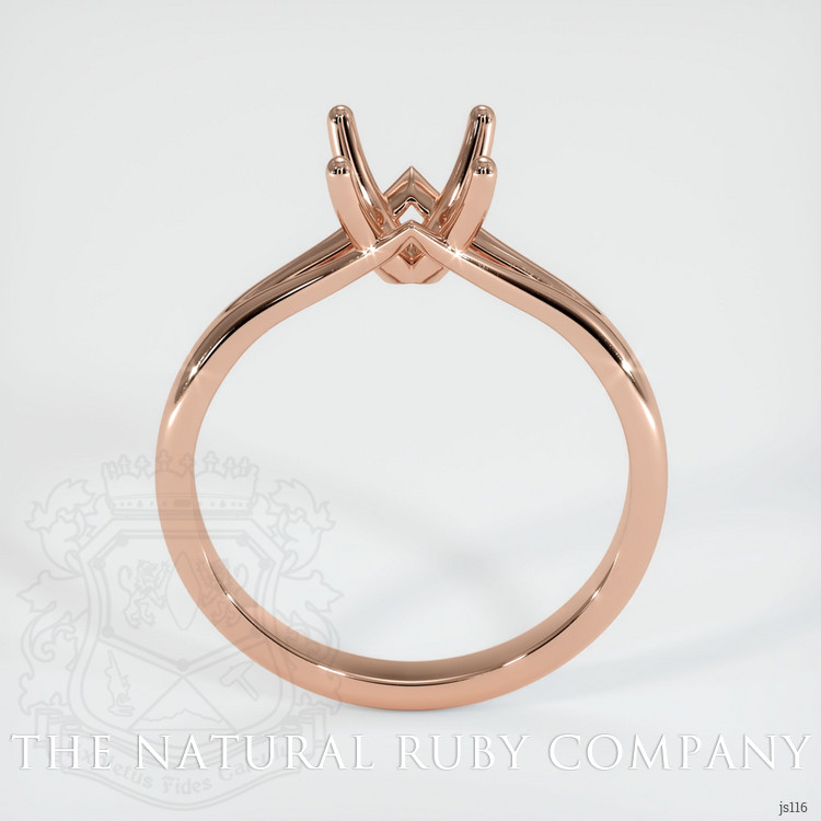14K Rose Gold Solitaire Ring Setting