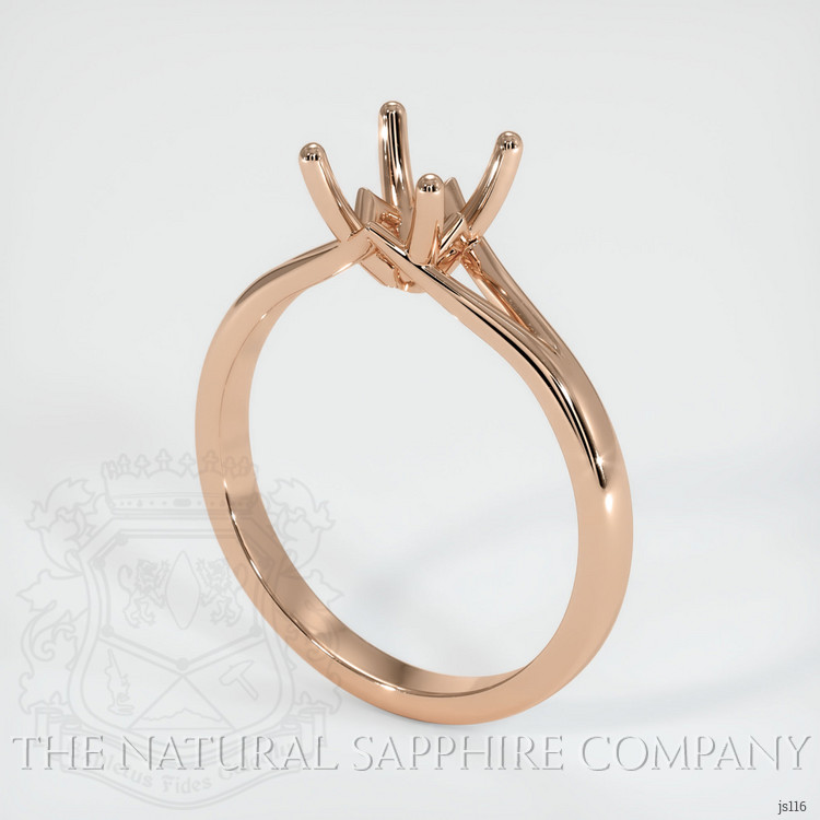 18K Rose Gold Solitaire Ring Setting