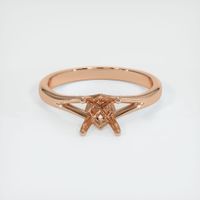 18K Rose Gold Solitaire Ring Setting Image