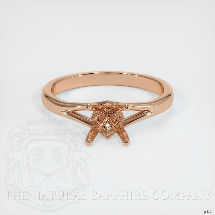 18K Rose Gold Solitaire Ring Setting