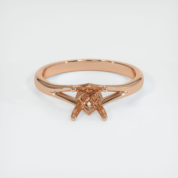 18K Rose Gold Solitaire Ring Setting
