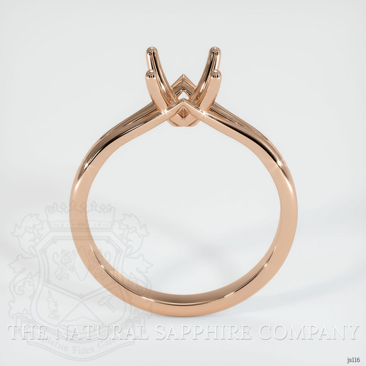 18K Rose Gold Solitaire Ring Setting