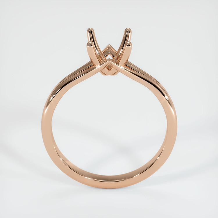 18K Rose Gold Solitaire Ring Setting