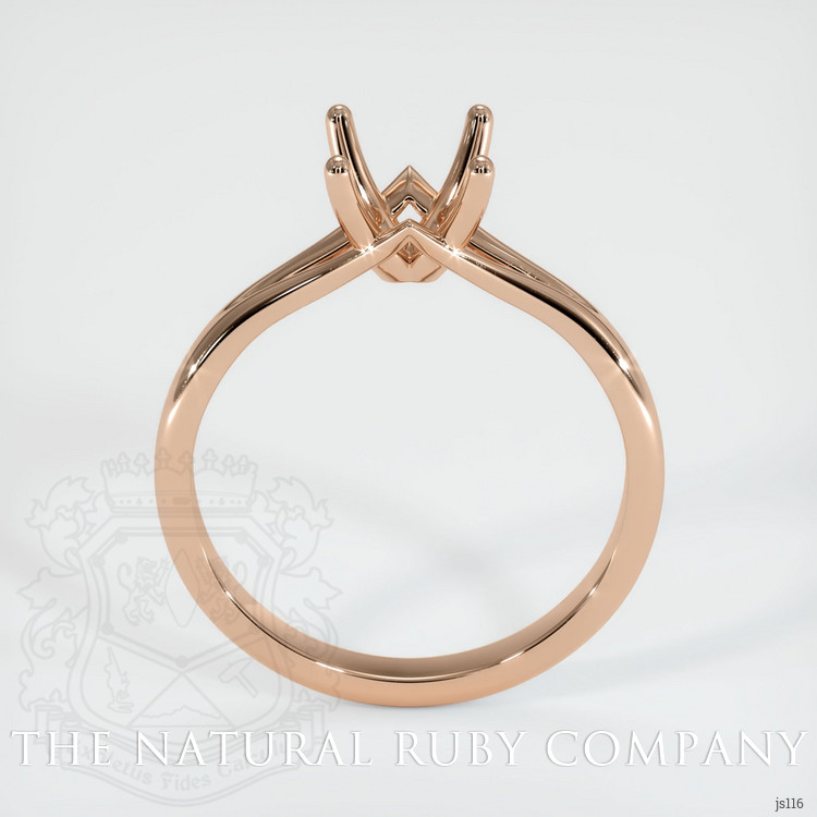 18K Rose Gold Solitaire Ring Setting