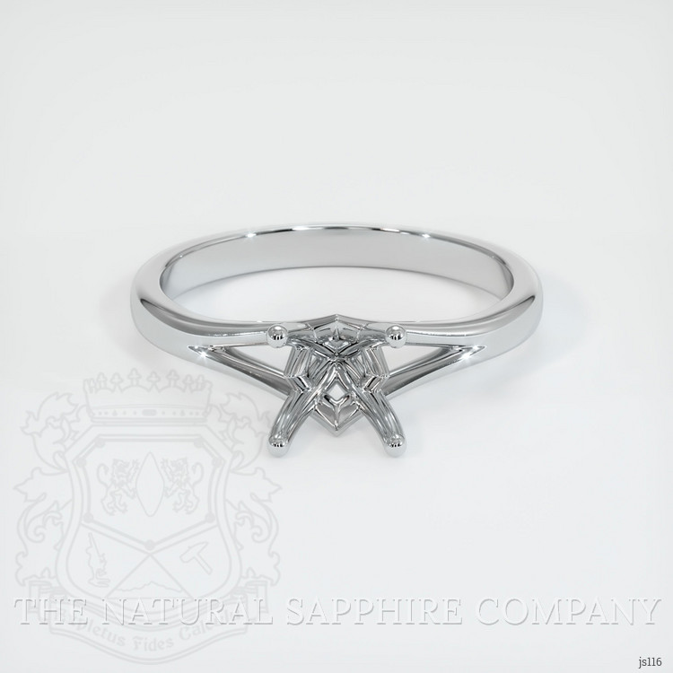 10K White Gold Solitaire Ring Setting