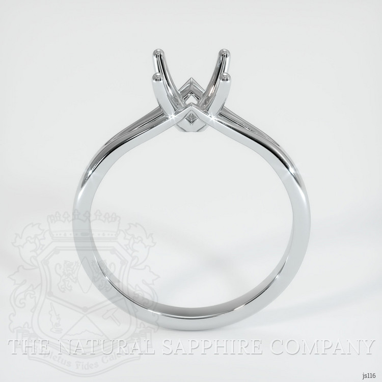 10K White Gold Solitaire Ring Setting