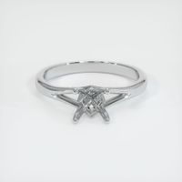 14K White Gold Solitaire Ring Setting Image