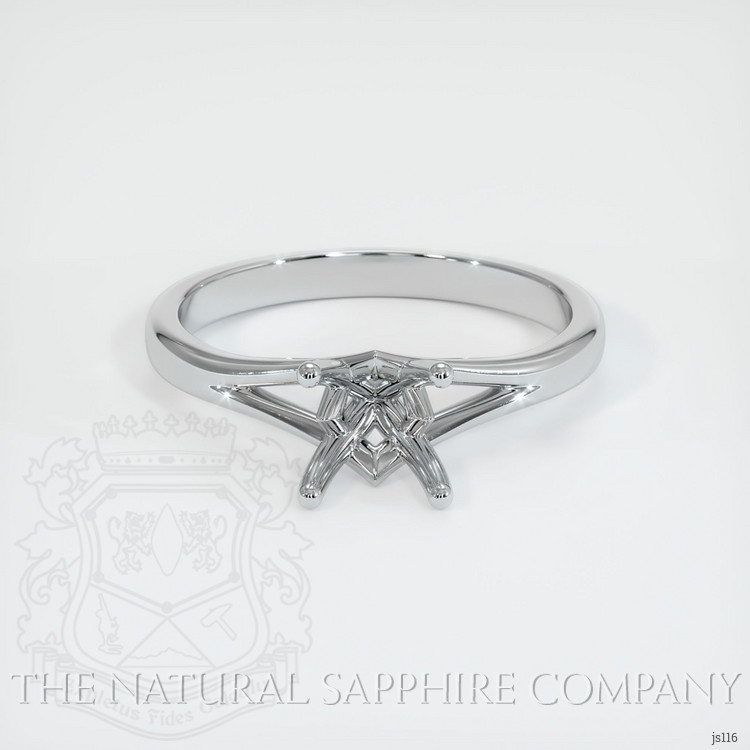 14K White Gold Solitaire Ring Setting