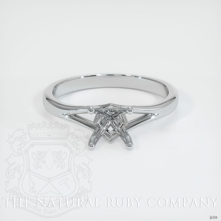 14K White Gold Solitaire Ring Setting
