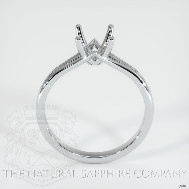 14K White Gold Solitaire Ring Setting