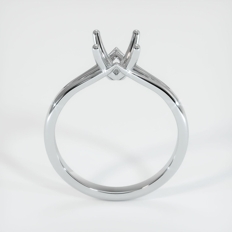14K White Gold Solitaire Ring Setting