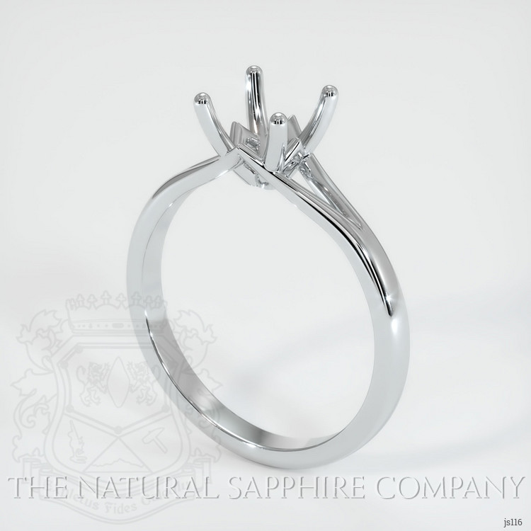18K White Gold Solitaire Ring Setting