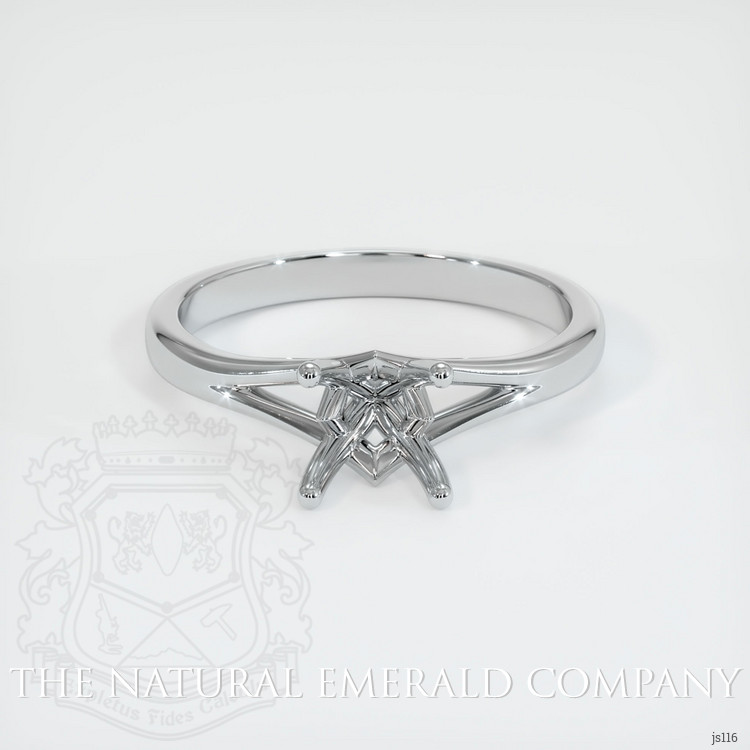 18K White Gold Solitaire Ring Setting