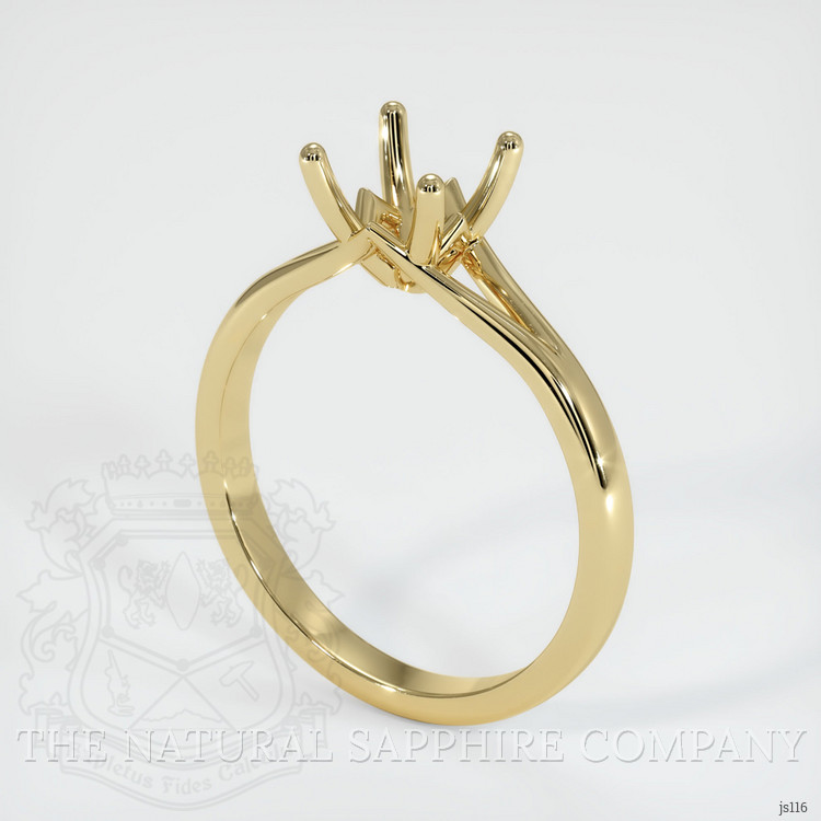 18K Yellow Gold Solitaire Ring Setting