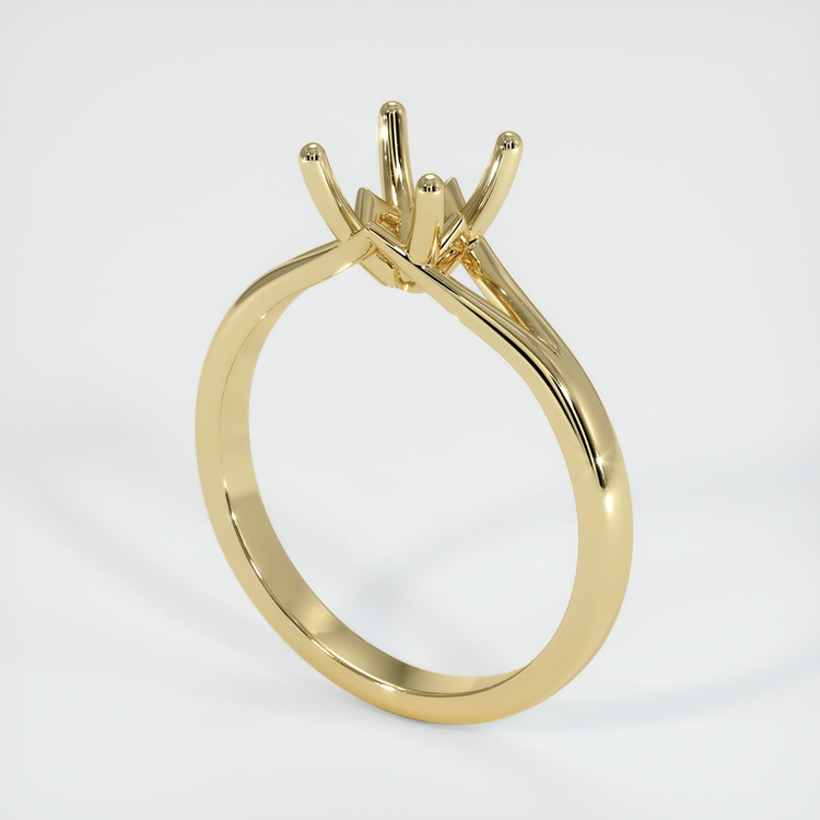 18K Yellow Gold Solitaire Ring Setting