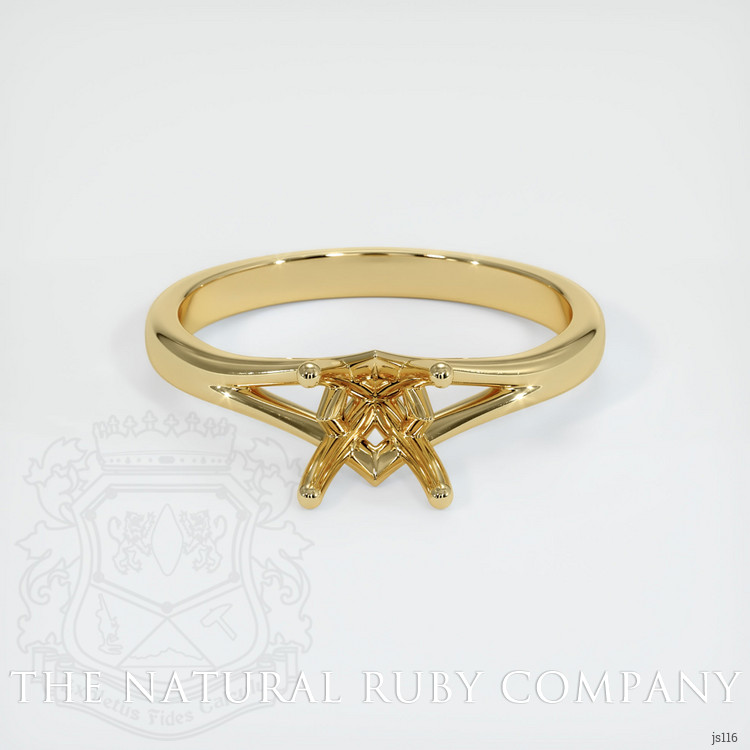 18K Yellow Gold Solitaire Ring Setting