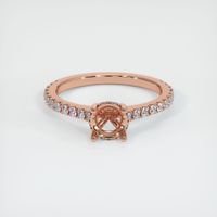 14K Rose Gold Pave Ring Setting Image