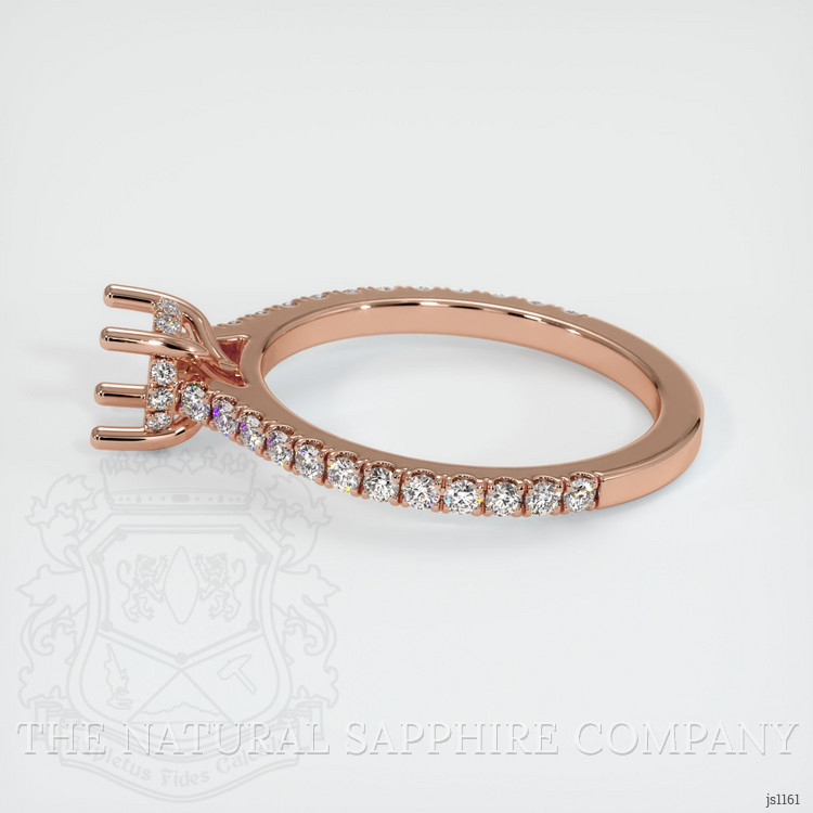 14K Rose Gold Pave Ring Setting