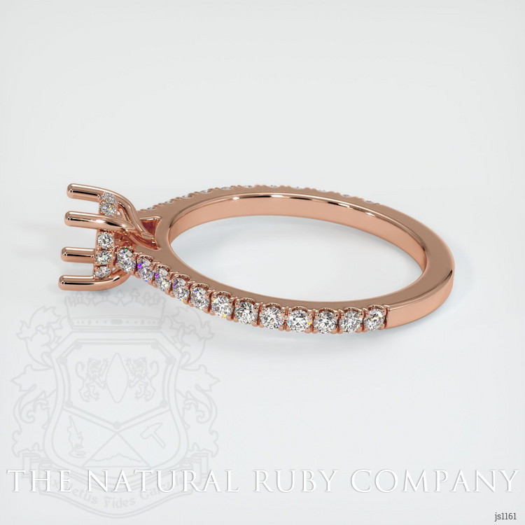 14K Rose Gold Pave Ring Setting