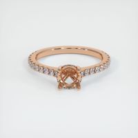 18K Rose Gold Pave Ring Setting Image