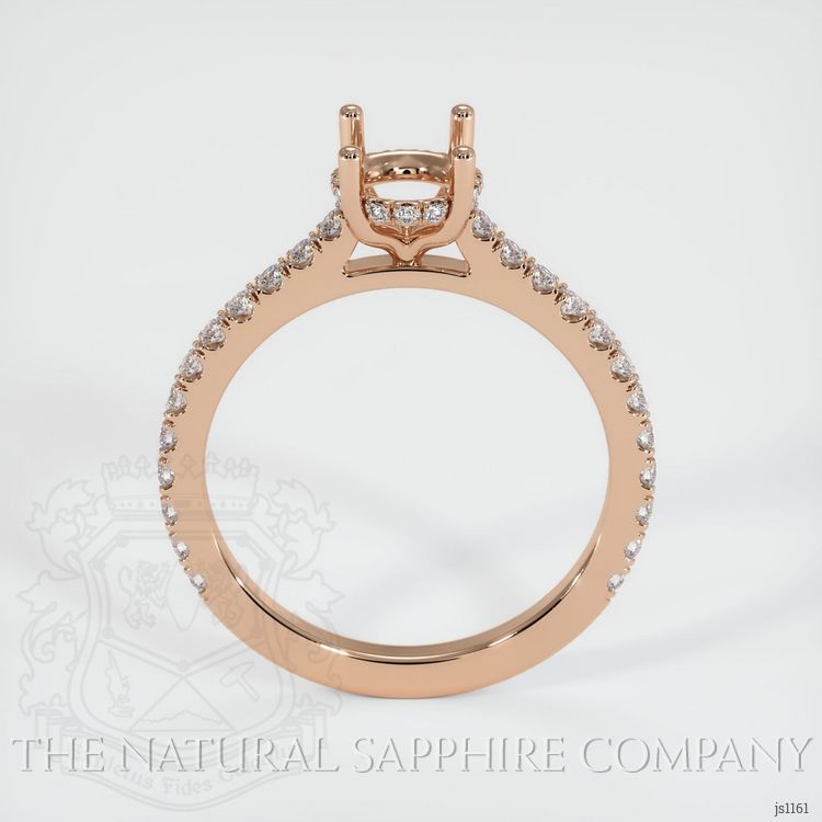 18K Rose Gold Pave Ring Setting