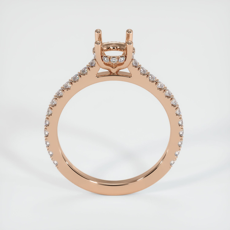 18K Rose Gold Pave Ring Setting