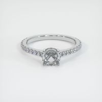 14K White Gold Pave Ring Setting Image