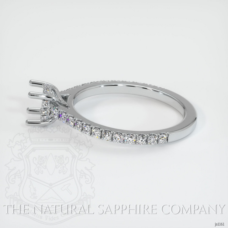 14K White Gold Pave Ring Setting