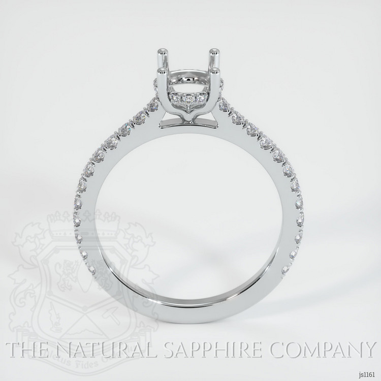 14K White Gold Pave Ring Setting