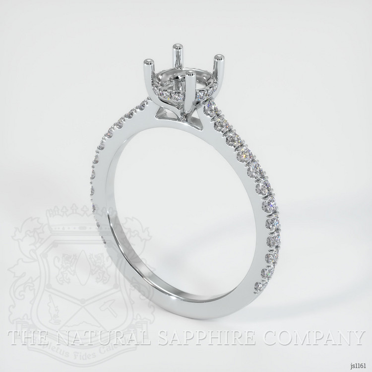 18K White Gold Pave Ring Setting