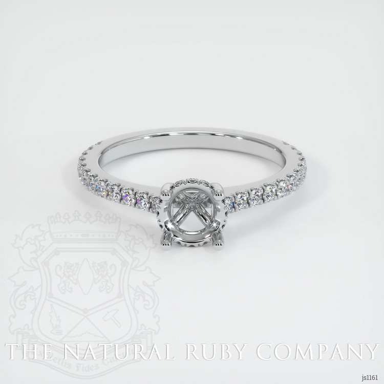 18K White Gold Pave Ring Setting