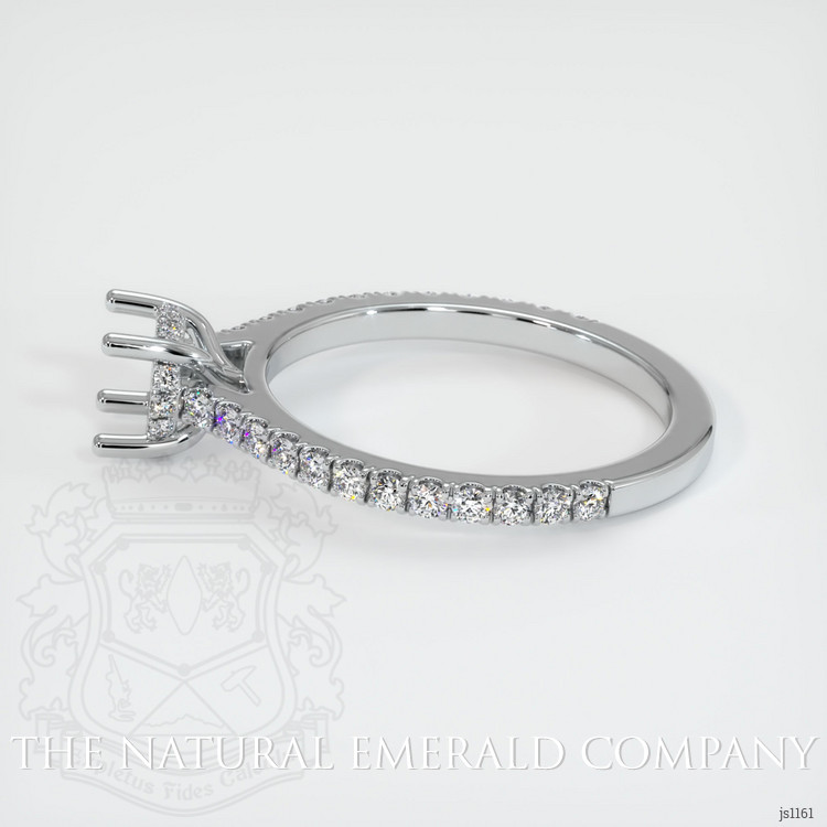 18K White Gold Pave Ring Setting