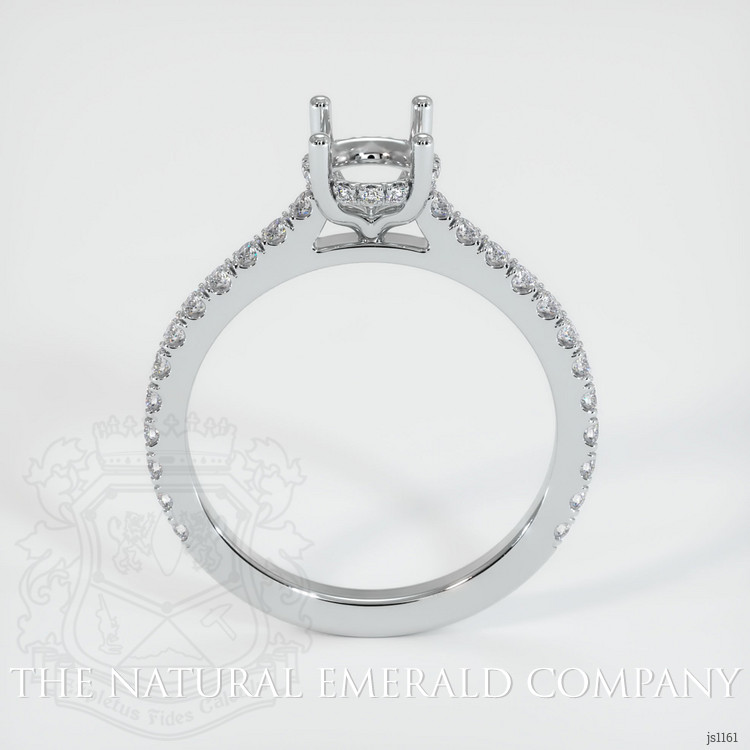 18K White Gold Pave Ring Setting
