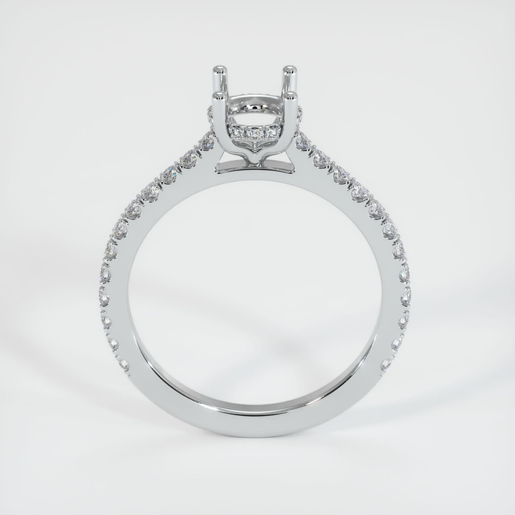 18K White Gold Pave Ring Setting