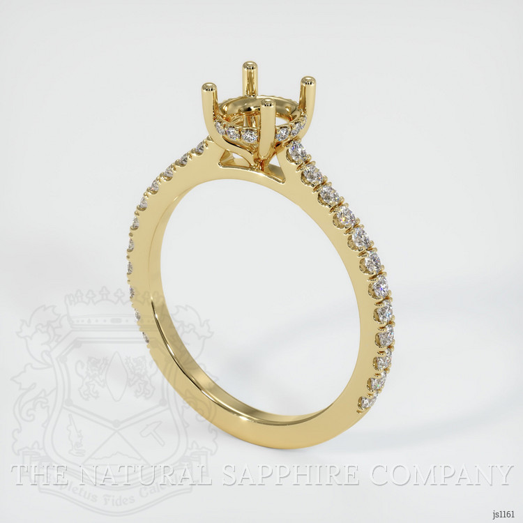 10K Yellow Gold Pave Ring Setting
