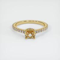 10K Yellow Gold Pave Ring Setting Image