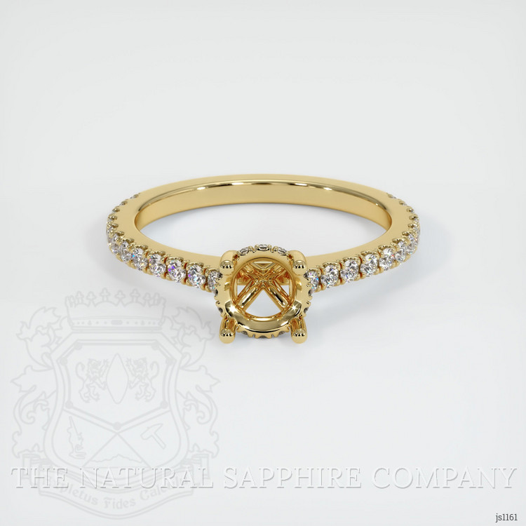 10K Yellow Gold Pave Ring Setting