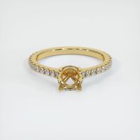 14K Yellow Gold Pave Ring Setting Image