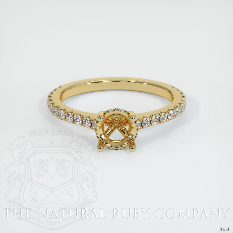 14K Yellow Gold Pave Ring Setting