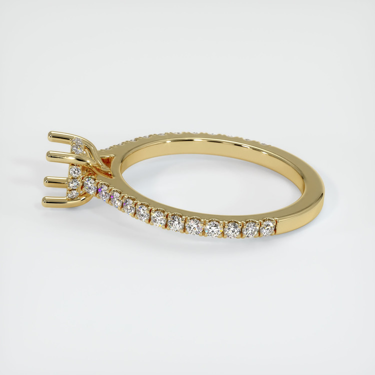 14K Yellow Gold Pave Ring Setting