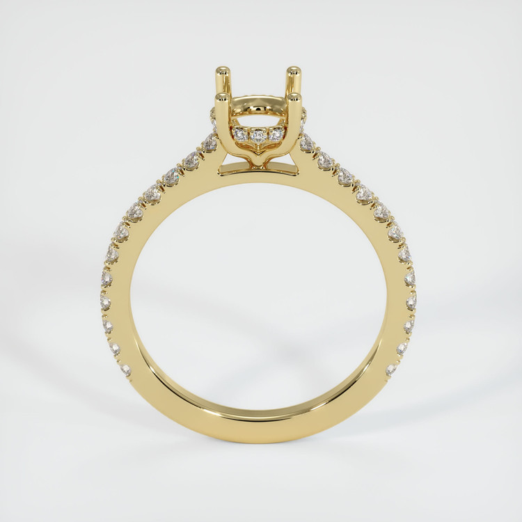 14K Yellow Gold Pave Ring Setting