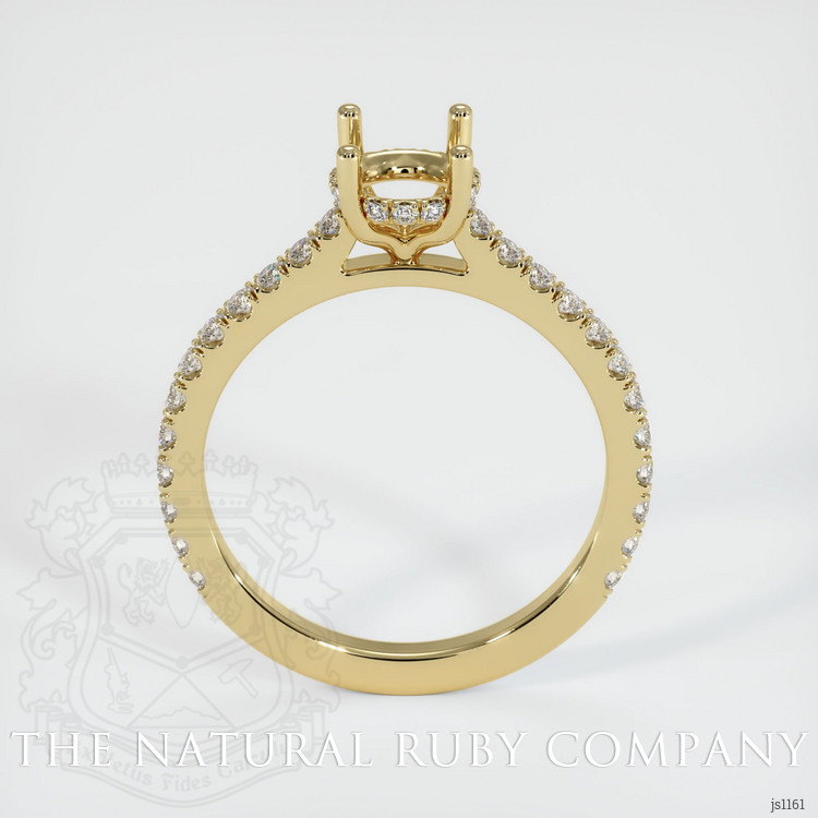 14K Yellow Gold Pave Ring Setting