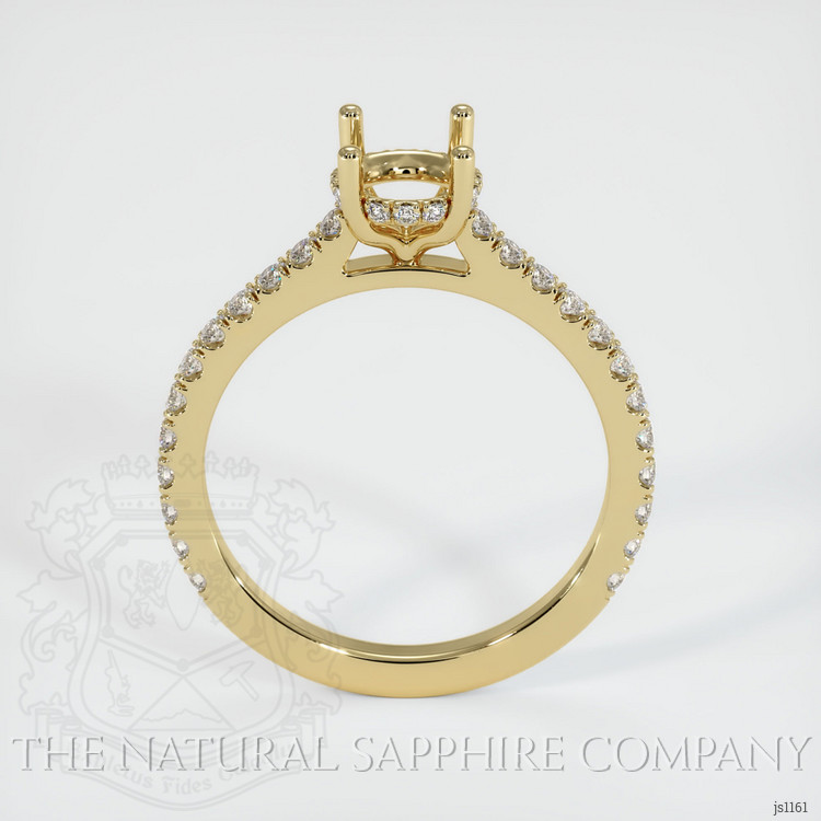 14K Yellow Gold Pave Ring Setting