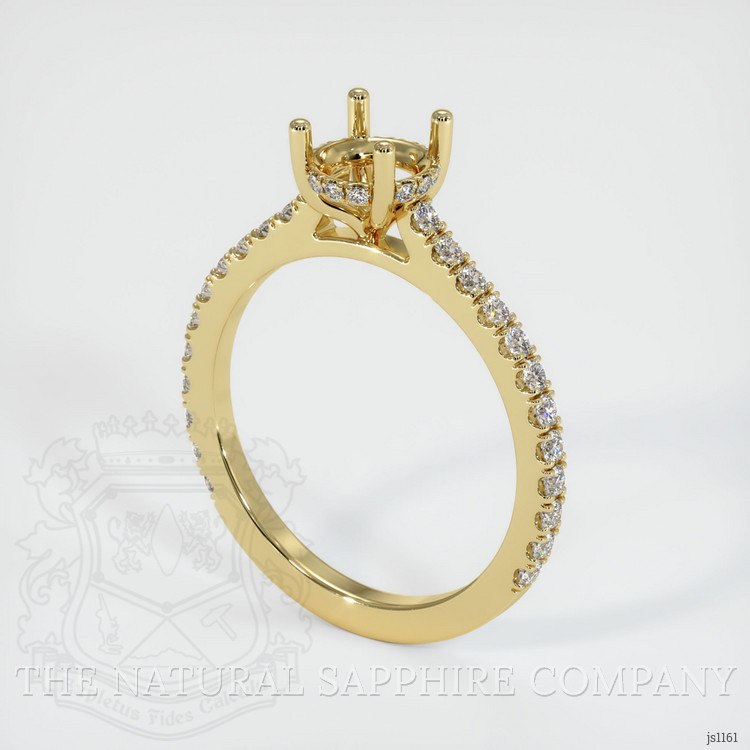 18K Yellow Gold Pave Ring Setting