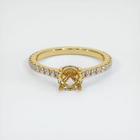 18K Yellow Gold Pave Ring Setting Image