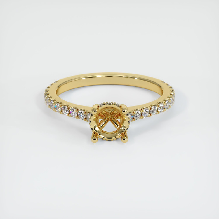 18K Yellow Gold Pave Ring Setting
