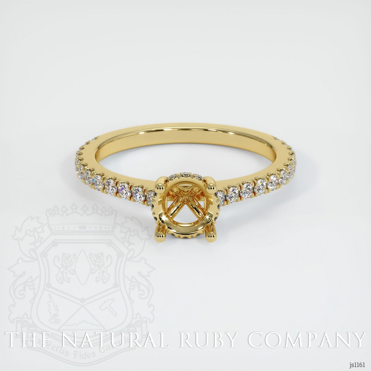 18K Yellow Gold Pave Ring Setting