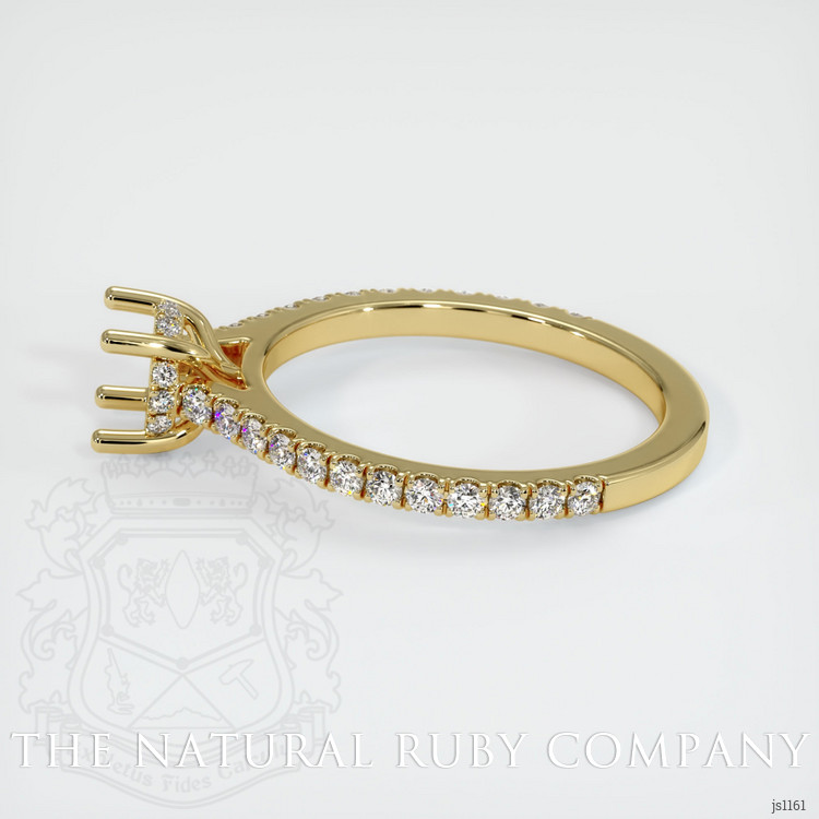 18K Yellow Gold Pave Ring Setting