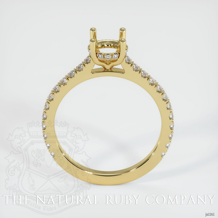 18K Yellow Gold Pave Ring Setting