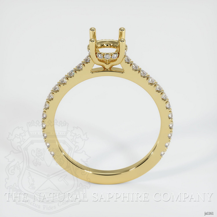 18K Yellow Gold Pave Ring Setting